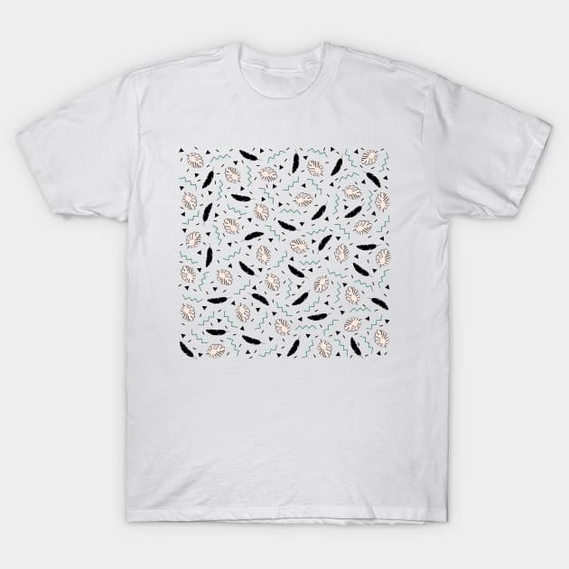 Black Shapes T-Shirt by fivemmPaper